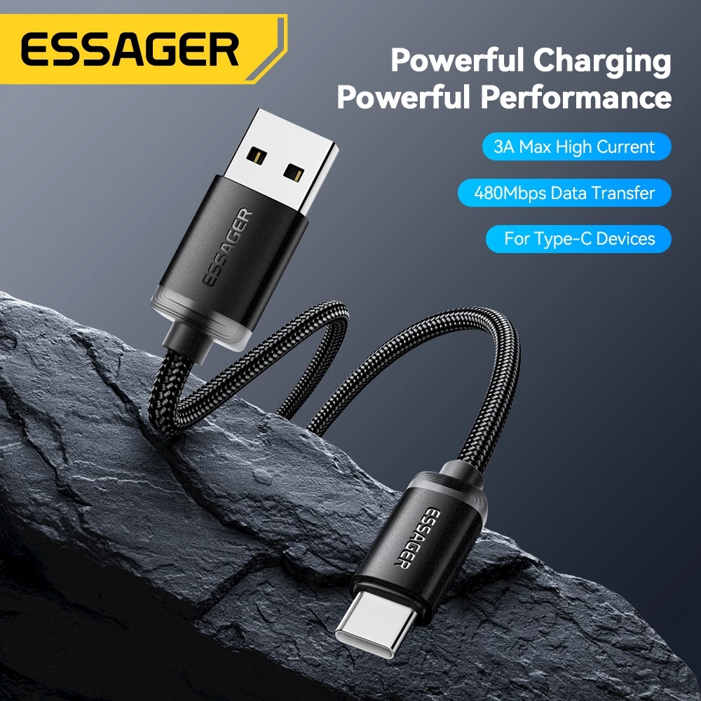 Essager 2.0 480Mbps Type C/Micro Cable Quick Charge ชาร์จเร็วสําหรับสมาร์ทโฟน Android thumbnail 4
