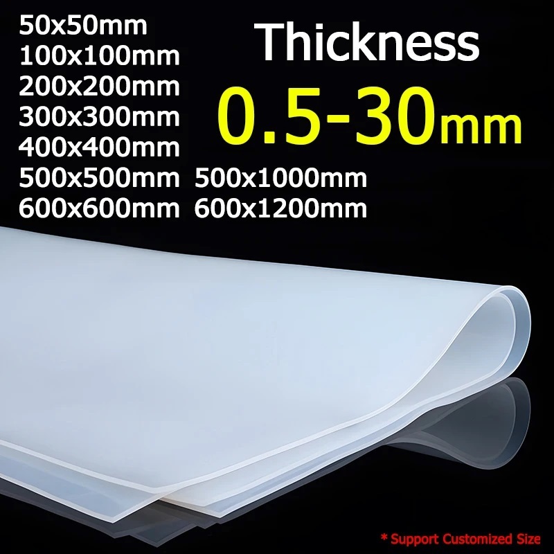 Transparent Silicone Rubber Sheet High Temperature Resistance Food Grade Silica Gel Plate แผ่นยางซิลิโคนใสทนต่ออุณหภูมิสูงแผ่นซิลิกาเจลเกรดอาหาร