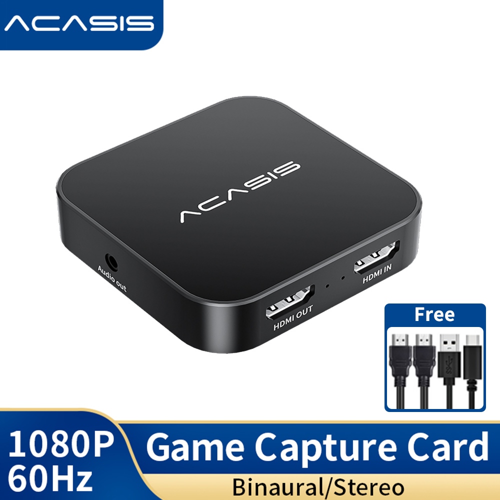 Acasis การ์ดจับภาพวิดีโอ binaural HDMI เป็น USB3.0 4K60 อินพุต 1080P60HZ HD กล่องบันทึกเกม Nintendo 