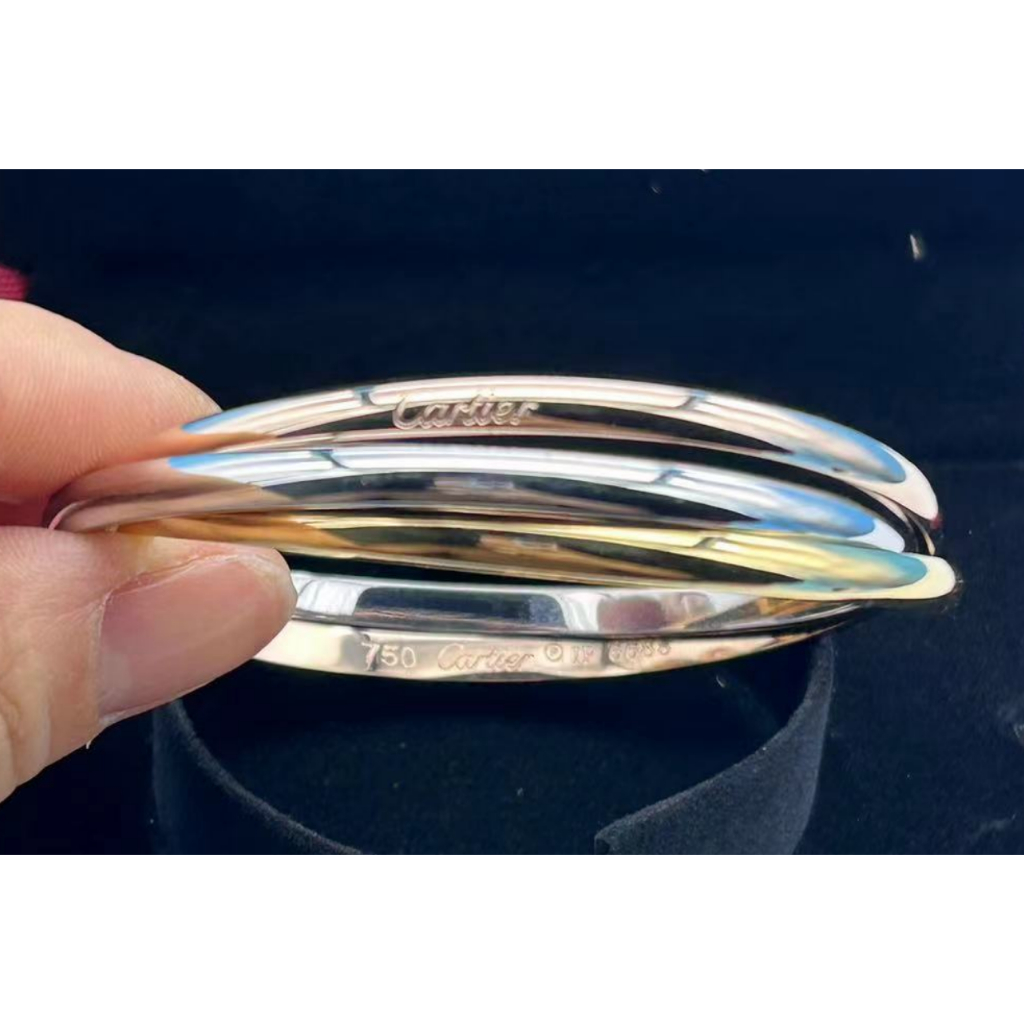 2024 รถใหม่ Tier TRINITY BRACELETS ทองคําขาว สีเหลืองทอง โรสโกลด์