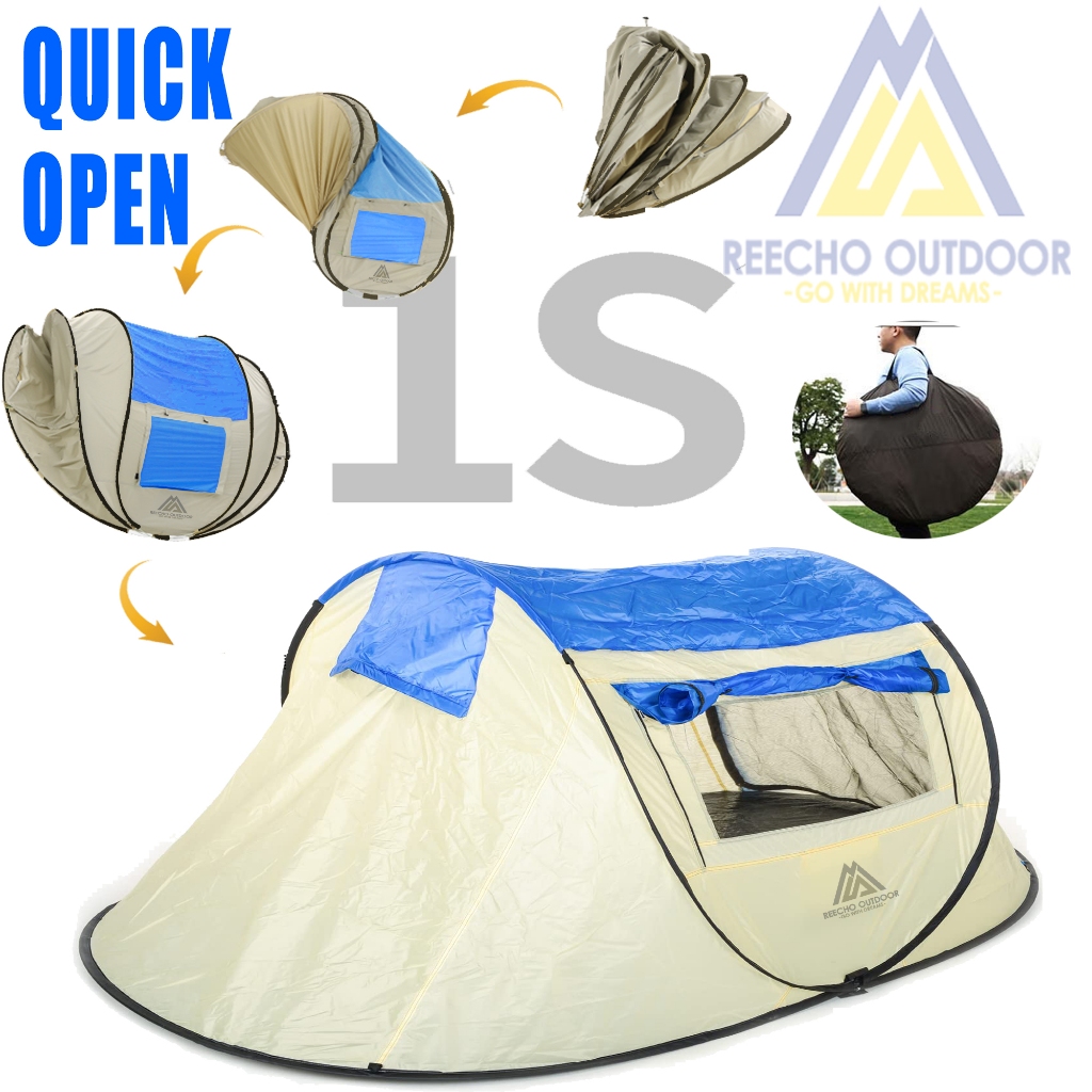 REECHO Outdoor2 Man ฟรียืน Luxe Outdoor Camping เต็นท์เปิดอัตโนมัติเต็นท์ขนาดเล็กเคลื่อนย้ายได้