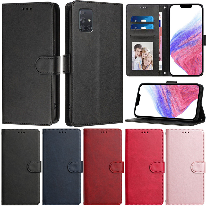 SAMSUNG หรูหราสําหรับSamsung Galaxy A51 A71 A11 A21 A31 A41 A06 A07 A02S A03S A10S A20S A10 A20 A30 A50 A70 A51 5G A71 5G A7 A6 2018 กระเป๋าสตางค์หนัง