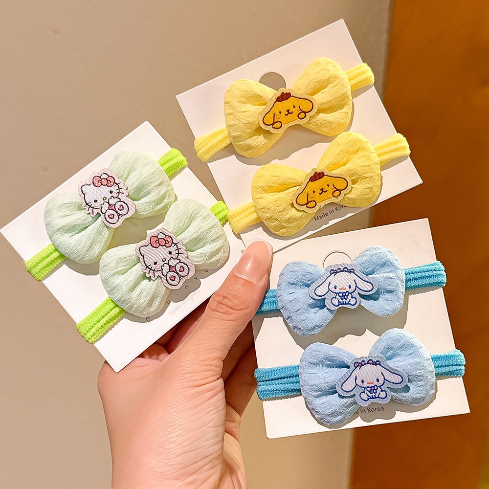 SANRIO เกาหลีสี ซานริโอ โบว์เชือกผมหญิงการ์ตูนน่ารักของขวัญนักเรียน