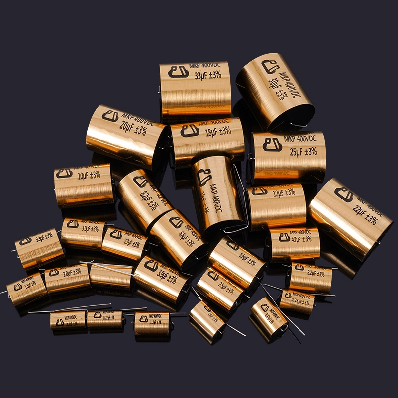 Metallized polypropylene เสียงหลอดสูญญากาศเครื่องขยายเสียงแบ่งความถี่คู่ตัวเก็บประจุเสียง MKP series ความจุ