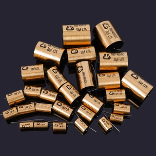 Metallized polypropylene เสียงหลอดสูญญากาศเครื่องขยายเสียงแบ่งความถี่คู่ตัวเก็บประจุเสียง MKP series ความจุ
