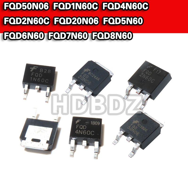5-10PCS FQD50N06 FQD1N60C FQD4N60C FQD2N60C FQD20N06 FQD5N60 FQD6N60 FQD7N60 FQD8N60 TO252 MOS Triode IC SMD