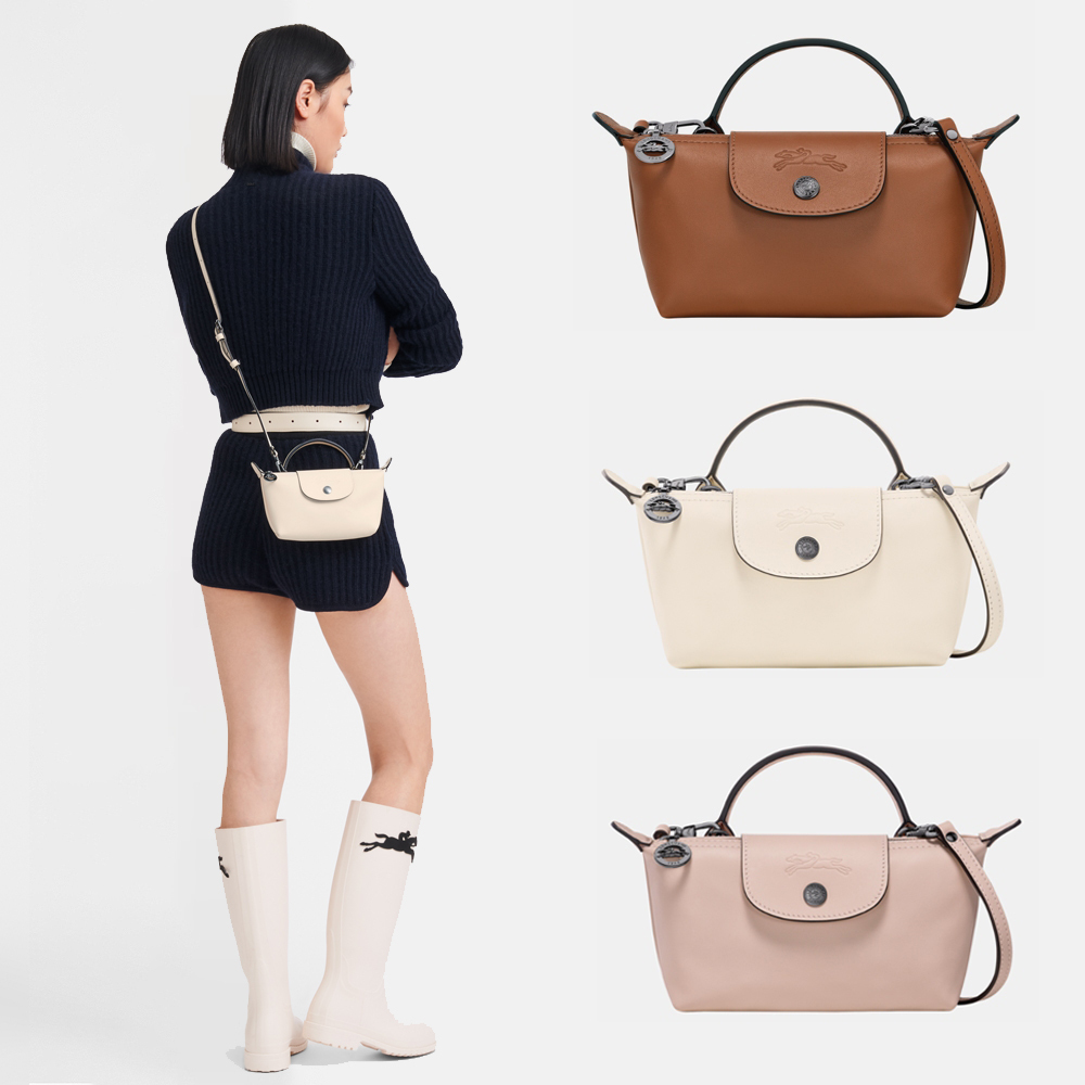 ของแท้ 100% Longchamp LE PLIAGE XTRA XS 34205987 ใหม่ผู้หญิงของแท้หนังมินิกระเป๋าถือแฟชั่นสบายๆคลัทช์ไหล่crossbody Toteกระเป๋าDumplingกระเป๋าสลิงกระเป๋า