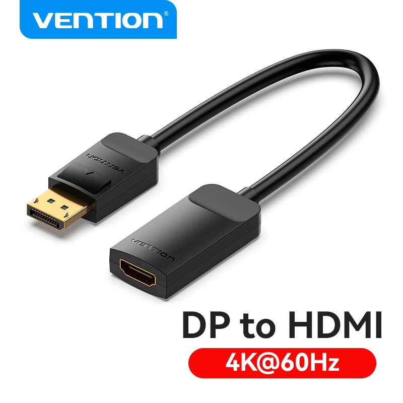 Vention อะแดปเตอร์ DP เป็น HDMI DisplayPort ชายกับ HDMI หญิง 4K 60HZ 1080P ตัวแปลงสายเคเบิลสําหรับโปรเจคเตอร์แล็ปท็อปพีซี