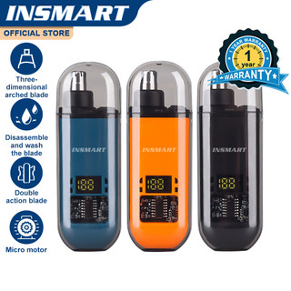 INSMART Mini Nose Hair Trimmer Rechargeable Electric Digital Display Nose Trimmer Hair Waterproof