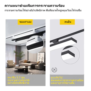 ไฟแทรคไลท์ Track Light COB โคมไฟติดเพดาน ไฟประดับตกแต่ง โคมแทรคไลท 12W 20W 30W 40W แสงวอร์ม แสงขาว LED สปอตไลท์ ได้อย่างยืดหยุ่นโคม ตกแต่งร้าน ปอตไลท์สำ หรับร้านขายเสื้อผ้า เพดาน