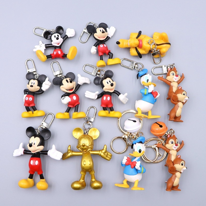 31 สไตล์สกรู Goofy Donald Duck Chip Dale Golden U ประเภท Key Chain กระเป๋าเป้สะพายหลังรถตกแต่ง PVC Action Figures ตุ๊กตาของเล่น