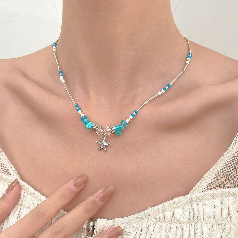Yx ปลาดาว Conch เปลือกข้าวลูกปัดสร้อยคอชายหาด Jewellery ของขวัญสําหรับผู้หญิงอุปกรณ์เสริม