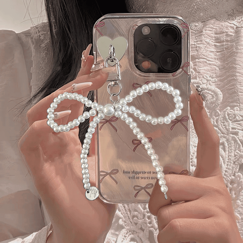 เคส For Mi 15T 14T 13T POCO C61 M6 X7 X6 X5 M2 X3 NFC for redmi A3 Note 14S 13 Pro 5G 12S 11S 12 10S 11 4G 14C 13C 12C 10A 9C 9A 9T 9 8 10 2022 10C Fashion Luxury Pearl irregularity Bow Fall Proof Hard Back Phone Case YS 25
