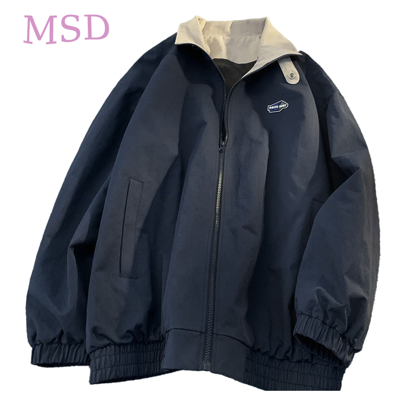 【จัดส่งภายใน 48 ชม】 Maisida เสื้อแจ็คเก็ตแขนยาวผู้ชาย แฟชั่น ฮาราจูกุสีทึบ เสื้อกีฬาแขนยาวสไตล์อเมริกันสำหรับผู้ชายและผู้หญิง