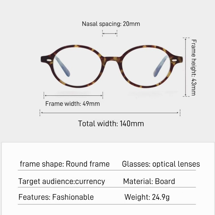 👓แว่นตาแฟชั่น👓 -50~600° แว่นตาสายตาสั้นชายและหญิง แว่นป้องกันแสงสีฟ้า กรอบแว่นตาทรงกลม 1128 - รูปที่ 7
