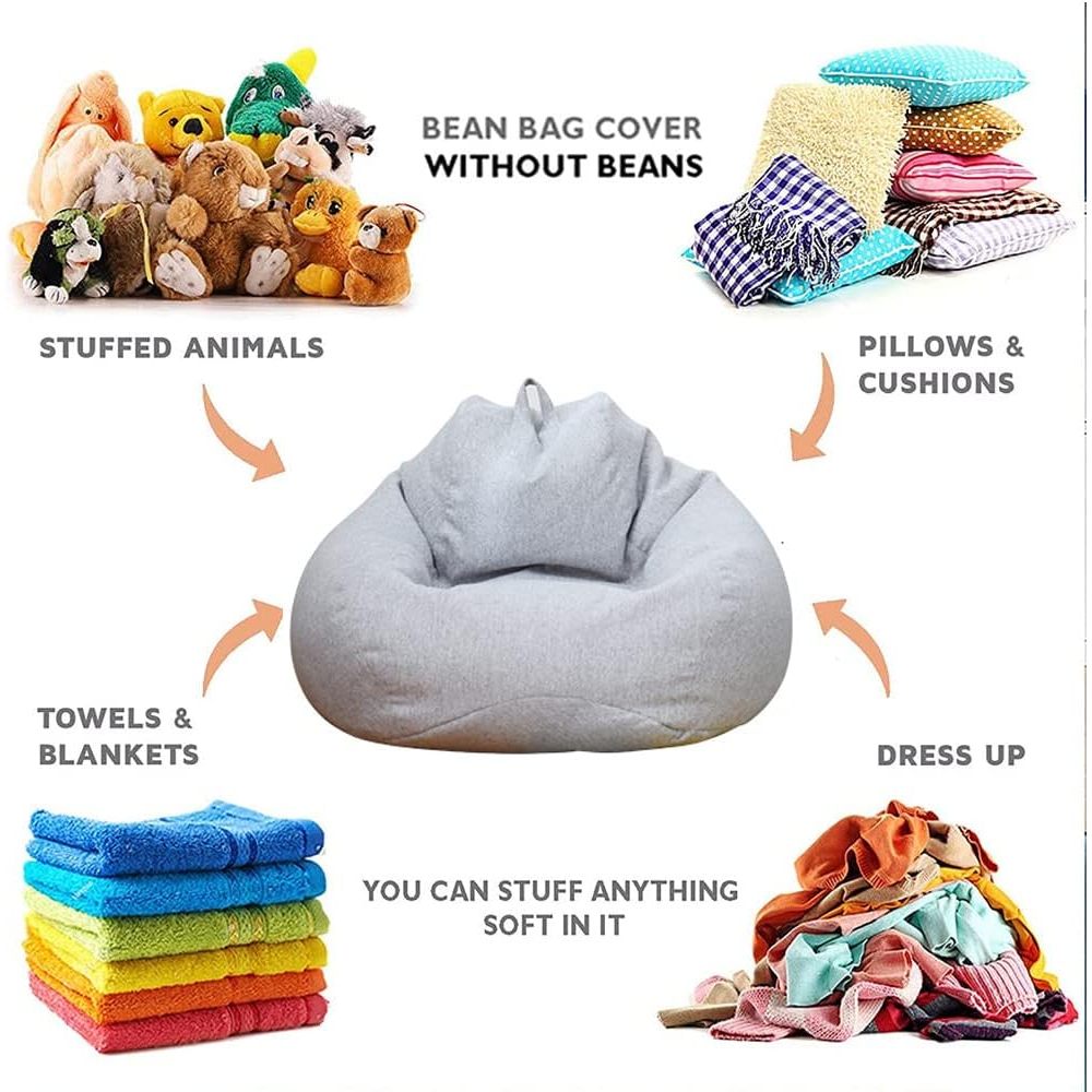 (ไม่มีการเติม) บีนแบ็ค โซฟาเดี่ยว นุ่ม สบาย ไซซ์ Silencer Beanbag โซฟา รุ่นมูจิ ซฟาเม็ดโฟม ทรงหยดน้ำ บีนแบก Bean bag ถุงถั่ว เบาะ สำหรับห้องนอน ห้องนั่งเล่น รุ่นหยดน้ำผ้า 沙发套 ราคา ถูกที่สุด ดีลบีเคเค แกลเลอรีภาพที่ 2