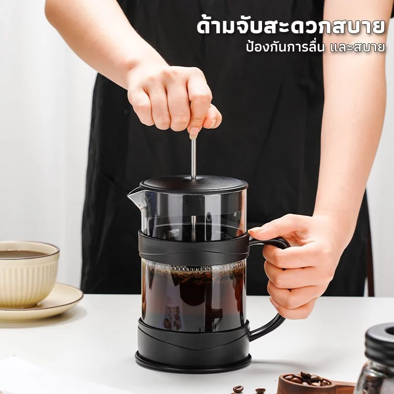 GIANXI🔥การจัดส่งที่รวดเร็ว🔥หม้อ แก้วชงชา ถ้วยกาแฟ แก้วกาแฟ เครื่องชงชา ที่ชงชา กาน้ําชา นม โฟม แบบกด สไตล์ฝรั่งเศส กาต้มน้ำแก้ว french กากาแฟสด 350/600/800/ 1000 มล thumbnail 7