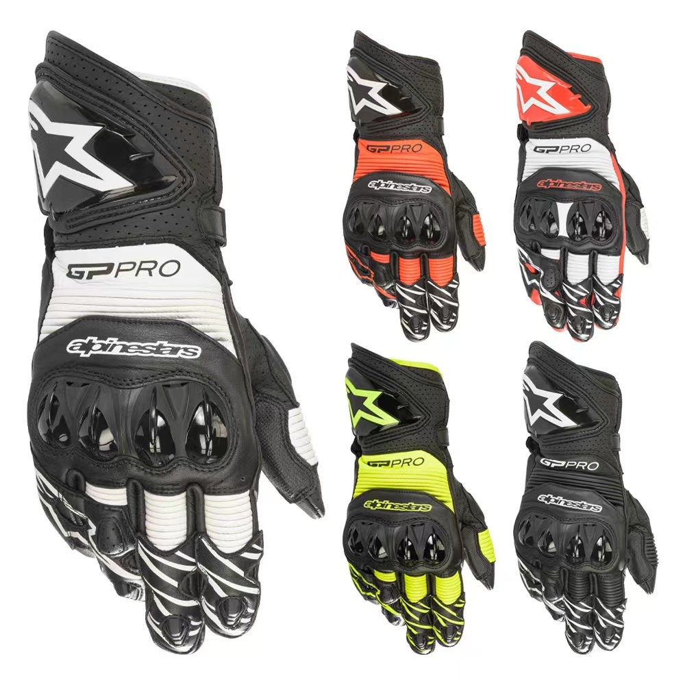 A Star GP PRO R3 ถุงมือขี่มอเตอร์ไซค์ติดตามถุงมือยาวรวมทุกอย่างกันกระแทกหนังแท้ทนต่อการสึกหรอ