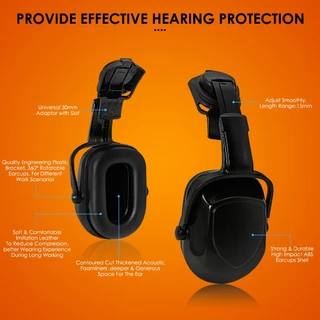 AOLAMEGS Earmuff หมวกนิรภัยอุปกรณ์เสริมป้องกันเสียงรบกวนแยกหัวเข็มขัดในหู