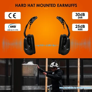 AOLAMEGS Earmuff หมวกนิรภัยอุปกรณ์เสริมป้องกันเสียงรบกวนแยกหัวเข็มขัดในหู