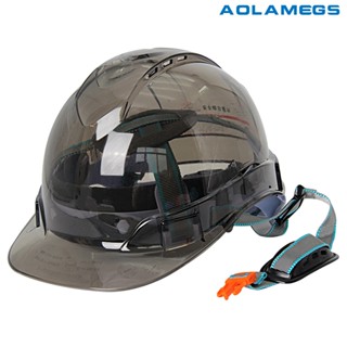 AOLAMEGS หมวกนิรภัยโปร่งใสโปร่งใส ABS Breathable StructureAn…