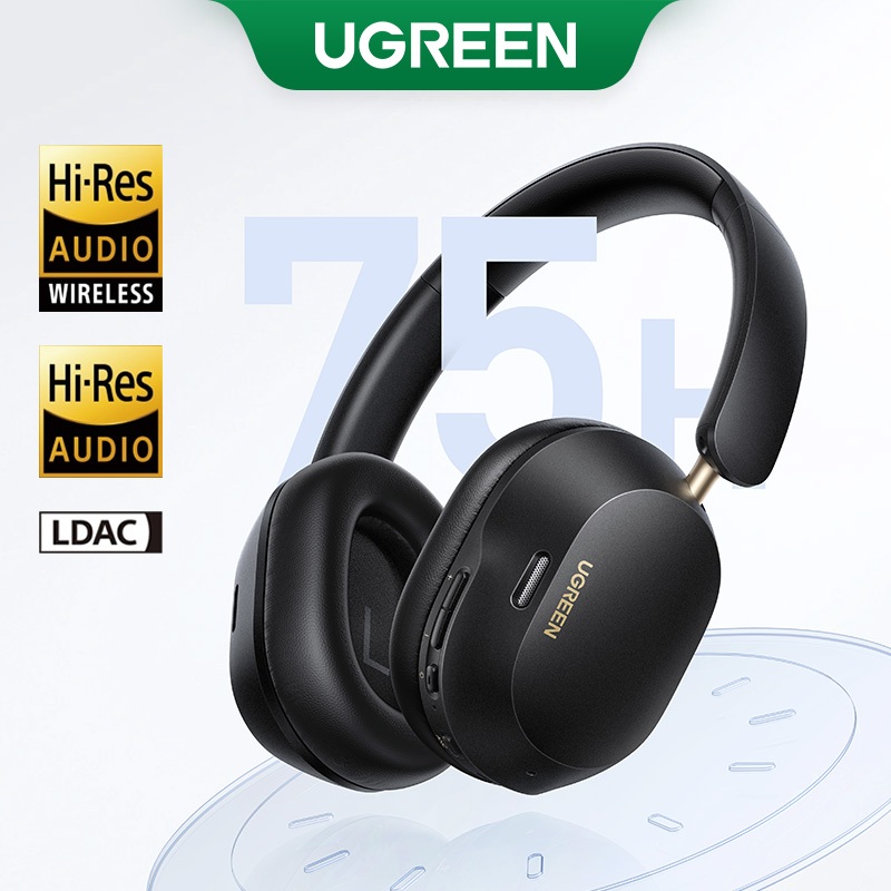 ซื้อ Ugreen Max5C ไร้สายบลูทูธ 5.4 หูฟัง Hi-Res Certified HiFi หูฟัง 3D Spatial Audio 43dB ตัดเสียงรบกวน อายุการใช้งานแบตเตอรี่ยาวนาน 75 ชั่วโมง