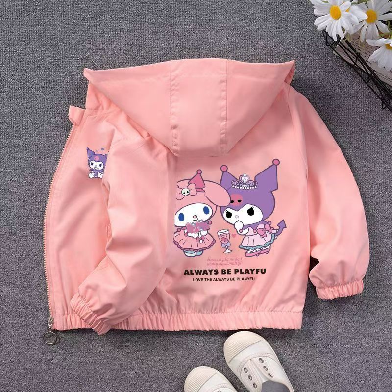 เสื้อแจ็คเก็ตเด็กผู้หญิงสไตล์ฤดูใบไม้ร่วงแฟชั่นลําลองสาวน้อยมีฮู้ดด้านบน#8