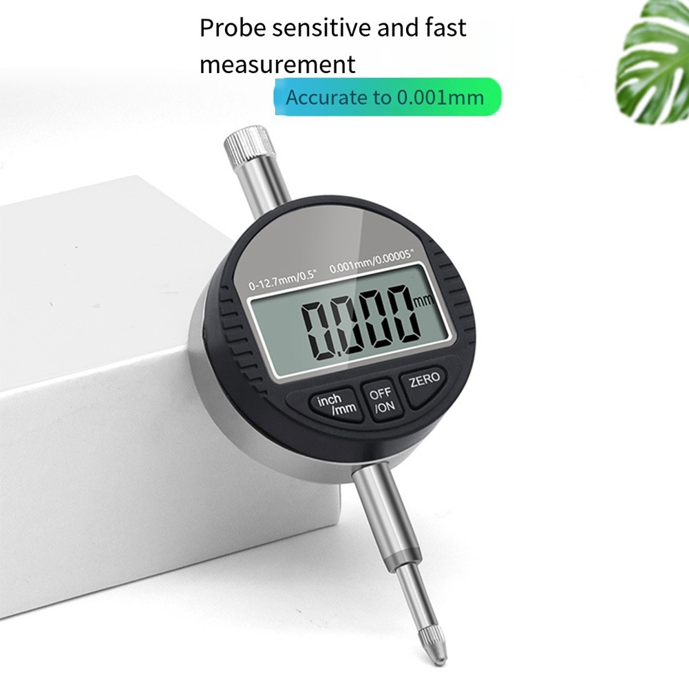 Leadingstar Electronic Digital Dial Indicator Gauge, 0-12.7 มม. นิ้ว/เมตริก Conversion ความละเอียดสูง