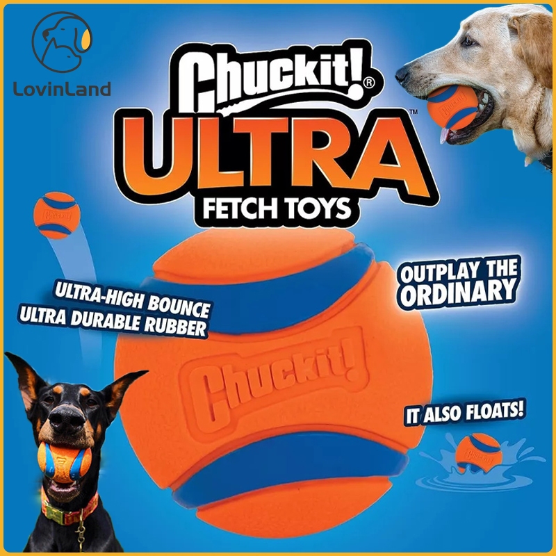 Chuckit Ultra Ball ของเล่นสุนัข Interactive Ball สําหรับสุนัขและแมว 4 ขนาดลูกบอล