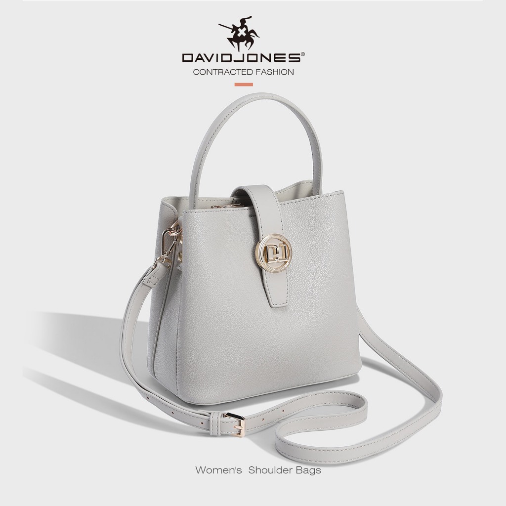 David Jones Paris 2025 Spring Summer New Collection Designer Women Shoulder Top-Handle Bags หนัง pu female Soft and Supple bag