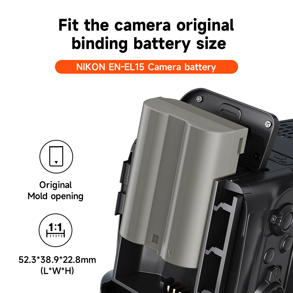 Palo EN-EL15 แบตเตอรี่ 2450mAh แบตเตอรี่ชาร์จ USB สําหรับ Nikon 1V1 Z6 Z7 D600 D700 D750 D800 D810 D850 D7000 D7500