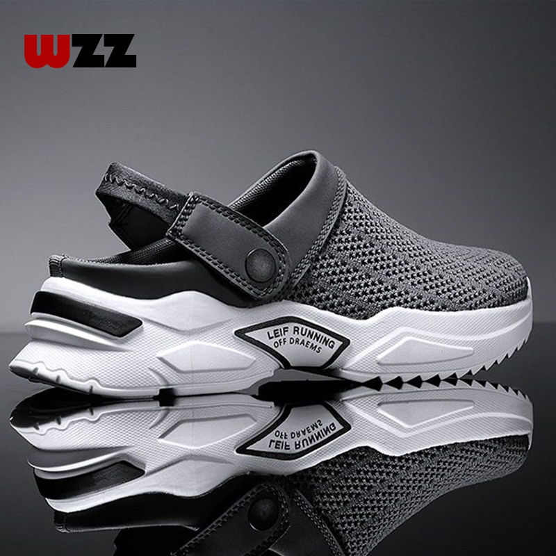 2024 ผู้ชายผู้หญิงฤดูร้อนรองเท้าแตะตาข่าย Mules Breathable เบาะ Beach Flip Flops รองเท้าแบนรองเท้าแตะอาบน้ําด้านนอกบุรุษรองเท้าแตะ