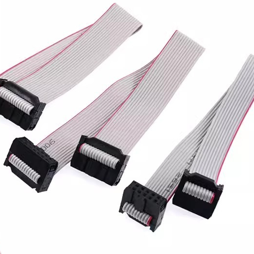 Fc สีเทาแบนสาย Co-directional 2.54 มม.สัญญาณสาย 8/10/20p Crimping Head LED โฆษณาจอแสดงผล LCD JTAG