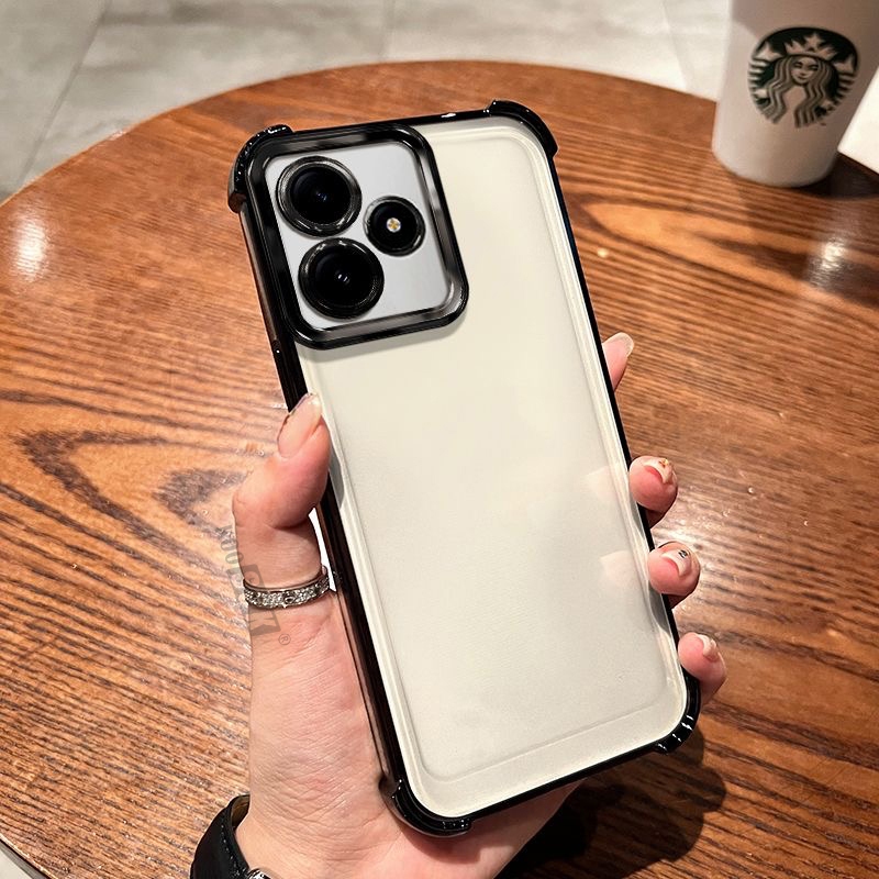 เคสใสสําหรับrealme C53 C51 C51S C55 หมายเหตุ 50 Air-Bag Anti-Fallโปร่งใสนุ่มโทรศัพท์ปลอกเลนส์ฟิล์มคลุมทั้งหมด