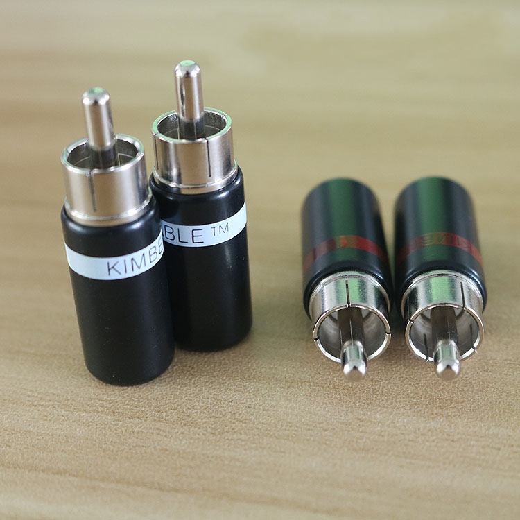 ขายร้อนอเมริกัน Kimber Kable Kimber Kable ทองแดงบริสุทธิ์ชุบ Guy RCA Lotus Plug AV ปลั๊กเสียงสัญญาณสาย RCA Plug