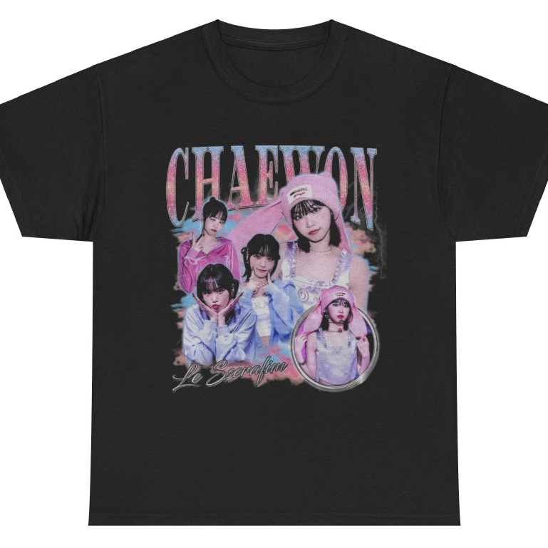 เสื้อยืด Le Sserafim เสื้อยืด Chaewon เสื้อเพลง EASY Chaewon Hoodie Le Sserafim Merch Unisex ผ้าฝ้าย