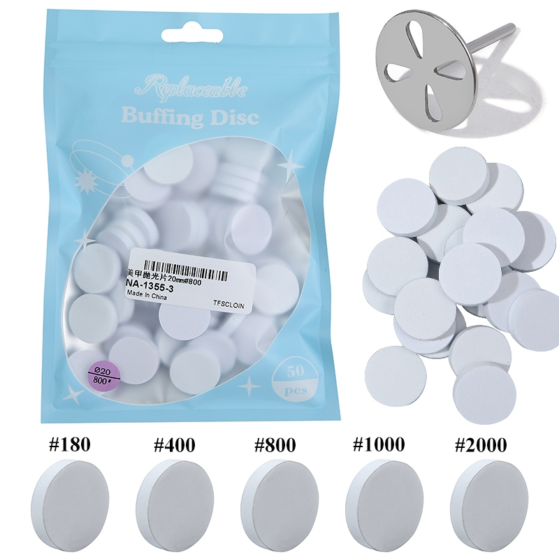 50 ชิ้น/ถุง Self-Adhesive เปลี่ยน Buffing Disc 15/20/25mmFor ลบ Dead Skin Calluse Professional Pedicure Polish อุปกรณ์เสริม