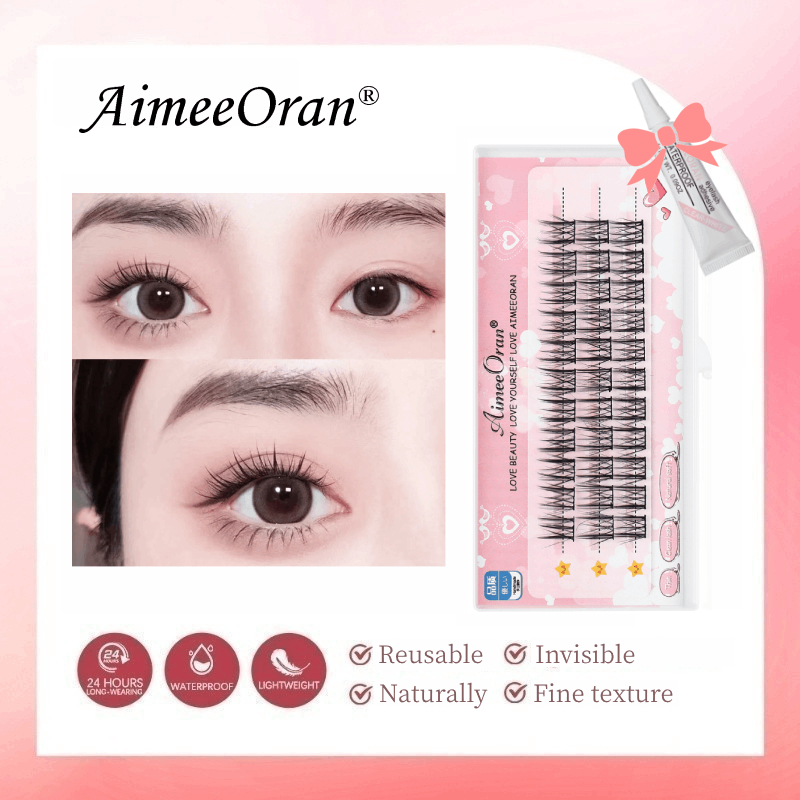 [กาวgive]AIMEEORAN 3d DIY Bundle of Natural Long Soft High-Quality Eyelashes