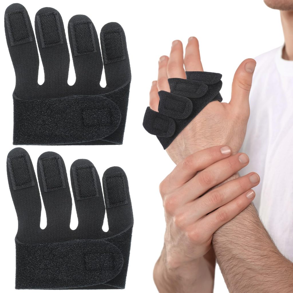 Neanca 2 ชิ้นมือ Ulnar Deviation สายรัดขวา Drift Hand Splint Knuckle Joint Finger Support Devation ใส่สําหรับรูมาตอยด์โรคข้ออักเสบปวด Tendonitis แพลงความเครียด