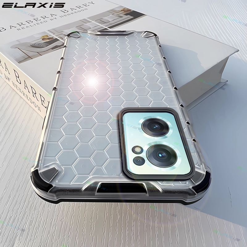 Elaxis สําหรับ OnePlus Nord CE 2 5G เคสโทรศัพท์หรูหรา Cooling Armor รังผึ้ง Hard อะคริลิคโปร่งแสงปกหลัง ES021