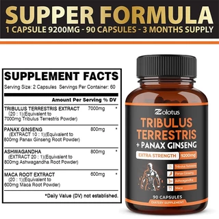Tribulus Extract - ความอดทน พลังงาน ประสิทธิภาพ - ผลิตภัณฑ์เสริมอาหาร