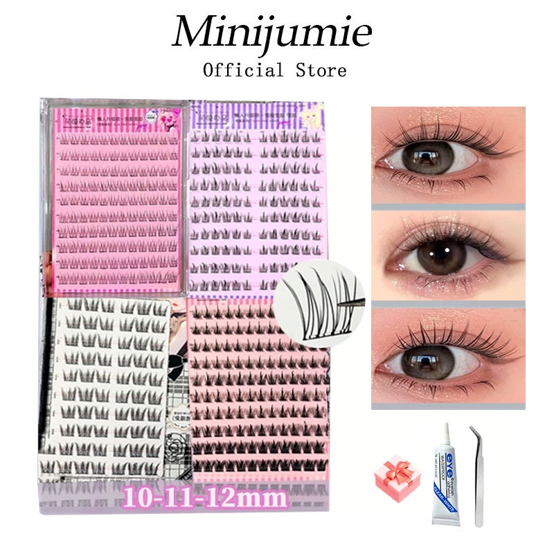 MJSP @ ขนตาปลอมแบบช่อมีกาวในตัว ความงอนแบบ D curl เสกดวงตาให้ดูกลมโตอย่างธรรมชาติ ถอดออกได้