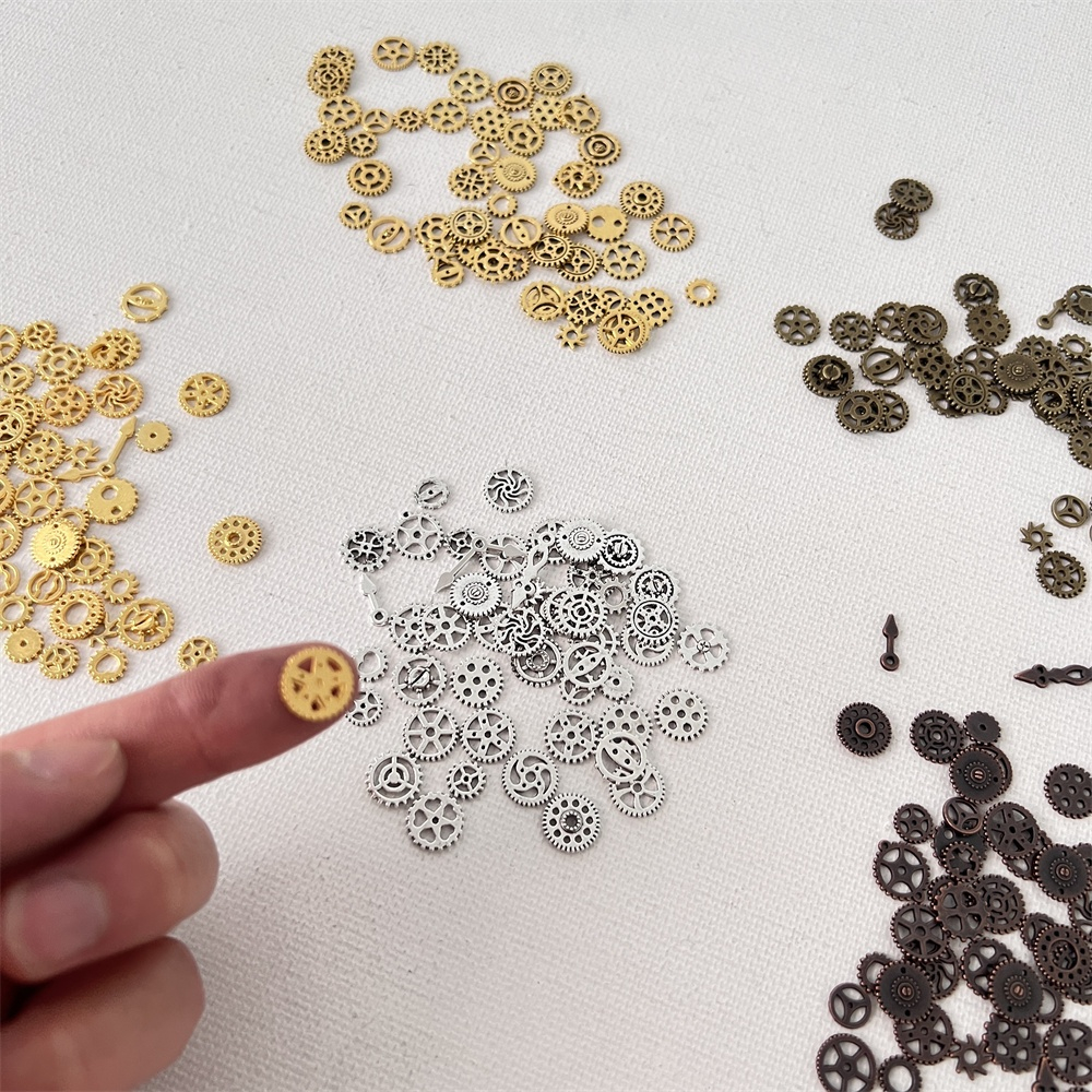 50 Steampunk Mini Alloy Gear Art วัสดุขยะ Retro คู่มืออุปกรณ์เสริม diy วัสดุ ราคา ถูกที่สุด ดีลบีเคเค