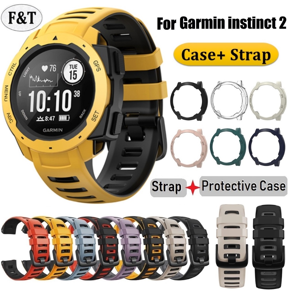 กีฬา Garmin instinct 2 สายรัดกรณี PC Hard Garmin instinct 2 เคสกันกระแทกป้องกันพลาสติก Garmin instinct 2 สายนาฬิกาเปลี่ยน Garmin อุปกรณ์เสริม