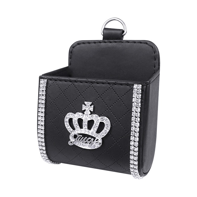 ที่วางโทรศัพท์ในรถยนต์ ที่ใส่แว่นตา Crown Black beige Brown Air Vent outlet blingbling