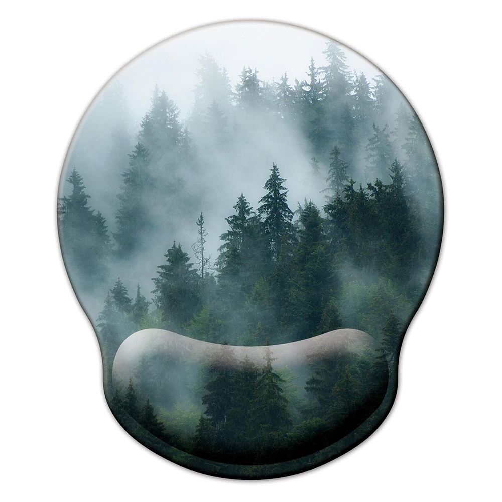 แผ่นรองเมาส์ Forest พร้อมที่วางข้อมือ แผ่นรองเมาส์คอมพิวเตอร์ที่สบาย สำหรับคอมพิวเตอร์โน้ตบุ๊ก