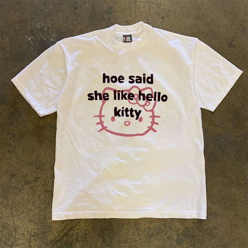 Nuziro การ์ตูนน่ารัก Hellokitty เสื้อยืดแขนสั้น collection #2077