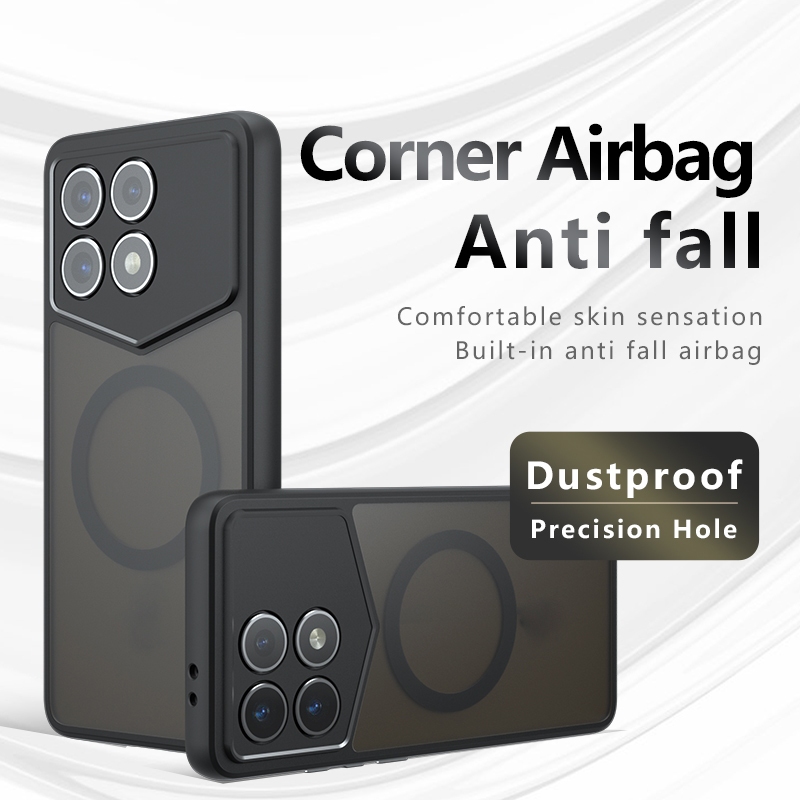 ในตัวแหวนแม่เหล็ก Hard Case สําหรับ Redmi K70 K70Pro K70Champion POCO F6 Pro Anti ลายนิ้วมือ Light S