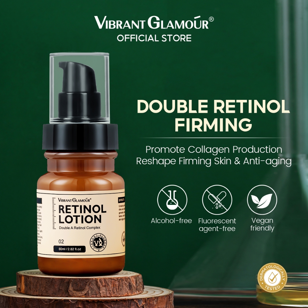 VIBRANT GLAMOUR FDA Natural Retinol โลชั่นครีม VA ต่อต้านริ้วรอย กระชับผิว ลดริ้วรอย 80 กรัม