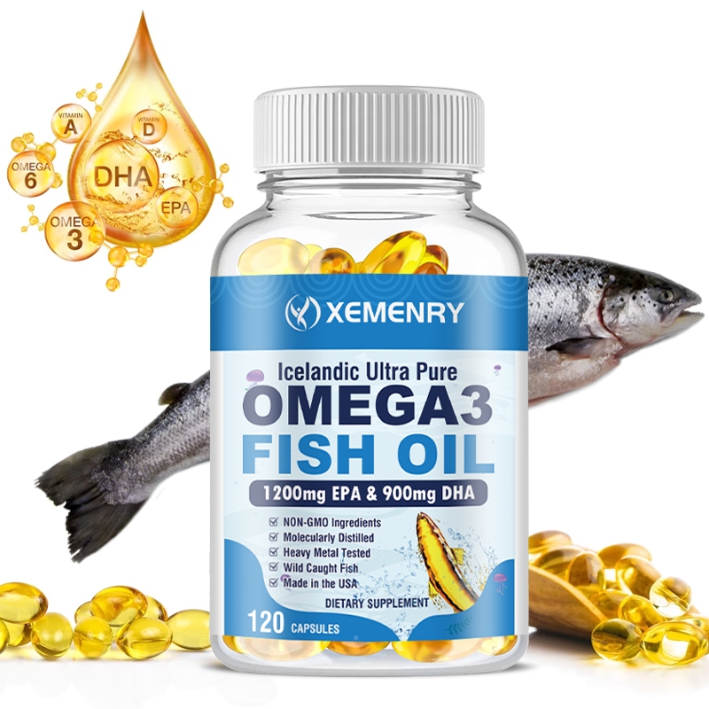 ด้วย EPA & DHA & Fish Oil - Heart Brain Joint Skin & Immune Support - ไม่ใช่จีเอ็มโอ